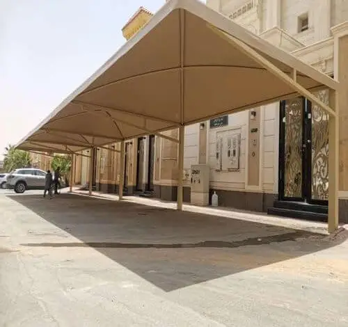 مظلات سيارات قماش حديثة في الرياض