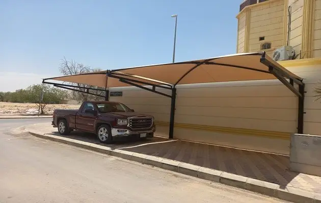 تنفيذ مظلات سيارات بجودة عالية في الرياض